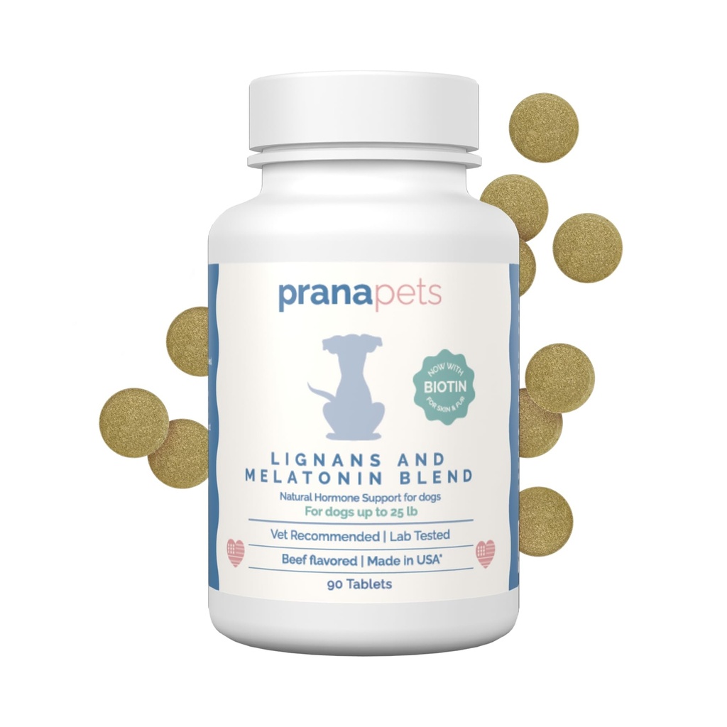PranaPets Lignans & Melatonin 与 Biotin 混合天然辅助剂, 解析狗体内Cushing的症状,