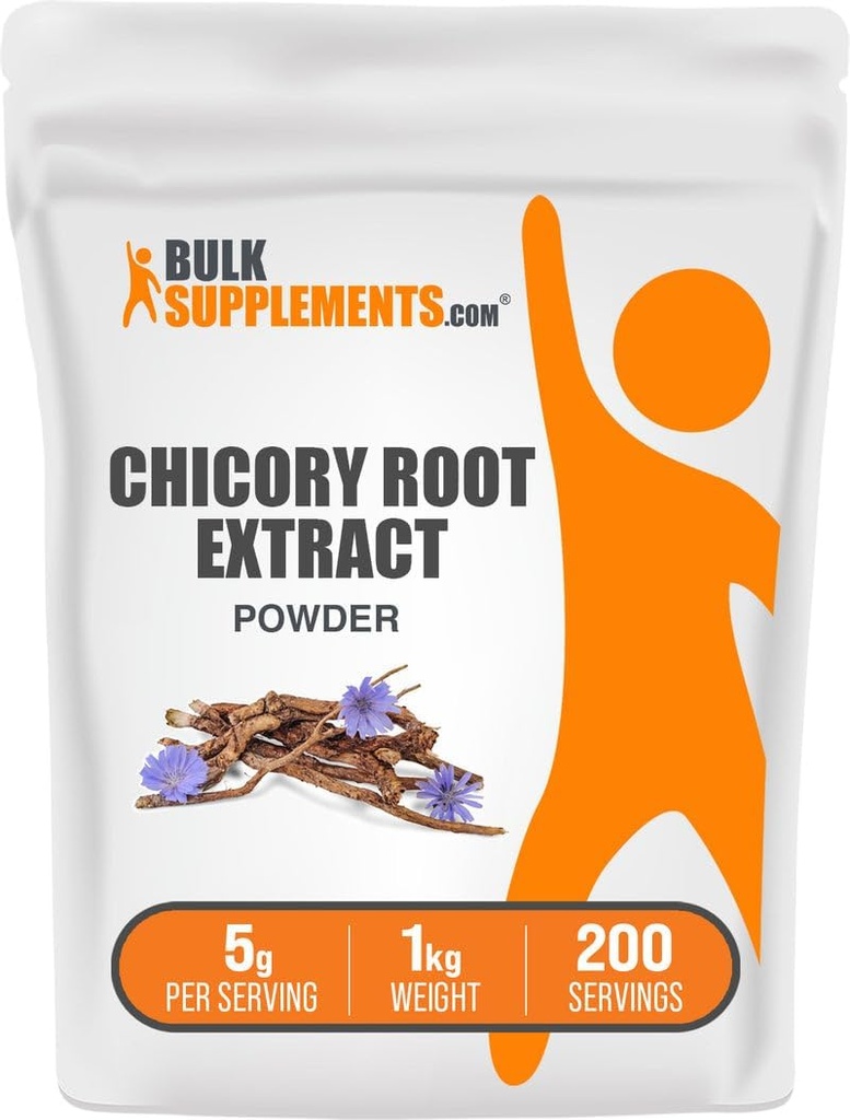 Bulk Assupports.com 奇科里根提取粉末 - 奇科里根粉末 纤维补充剂 - Vegan & Gluten Free, 每服5g, 1kg (2.2磅) (Pack of 1)