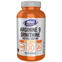 现在食品 运动营养,Arginine & Ornithine 500/250 mg,氨基酸,250 Veg Capsules