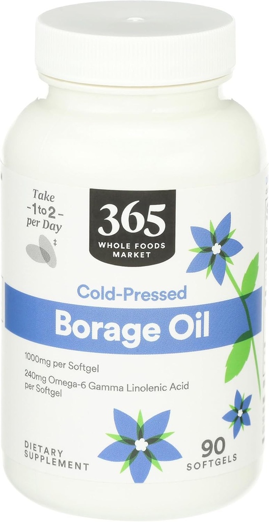 365 由全食品市场, Borage Oil, 90 Counter 公司
