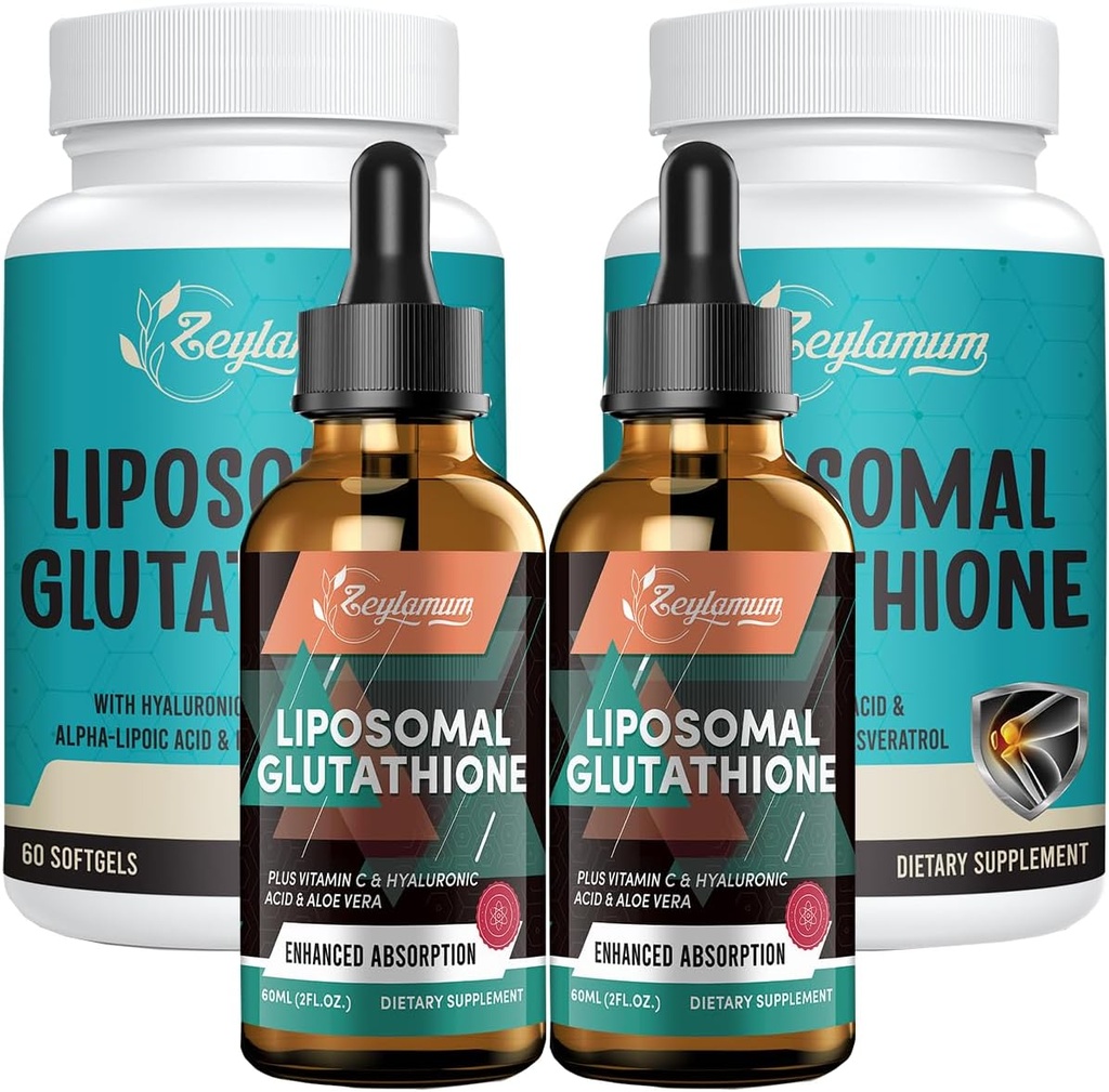 Liposomal Glutathione 2 包装和 Liposomal Glutathione 液体 2 包装