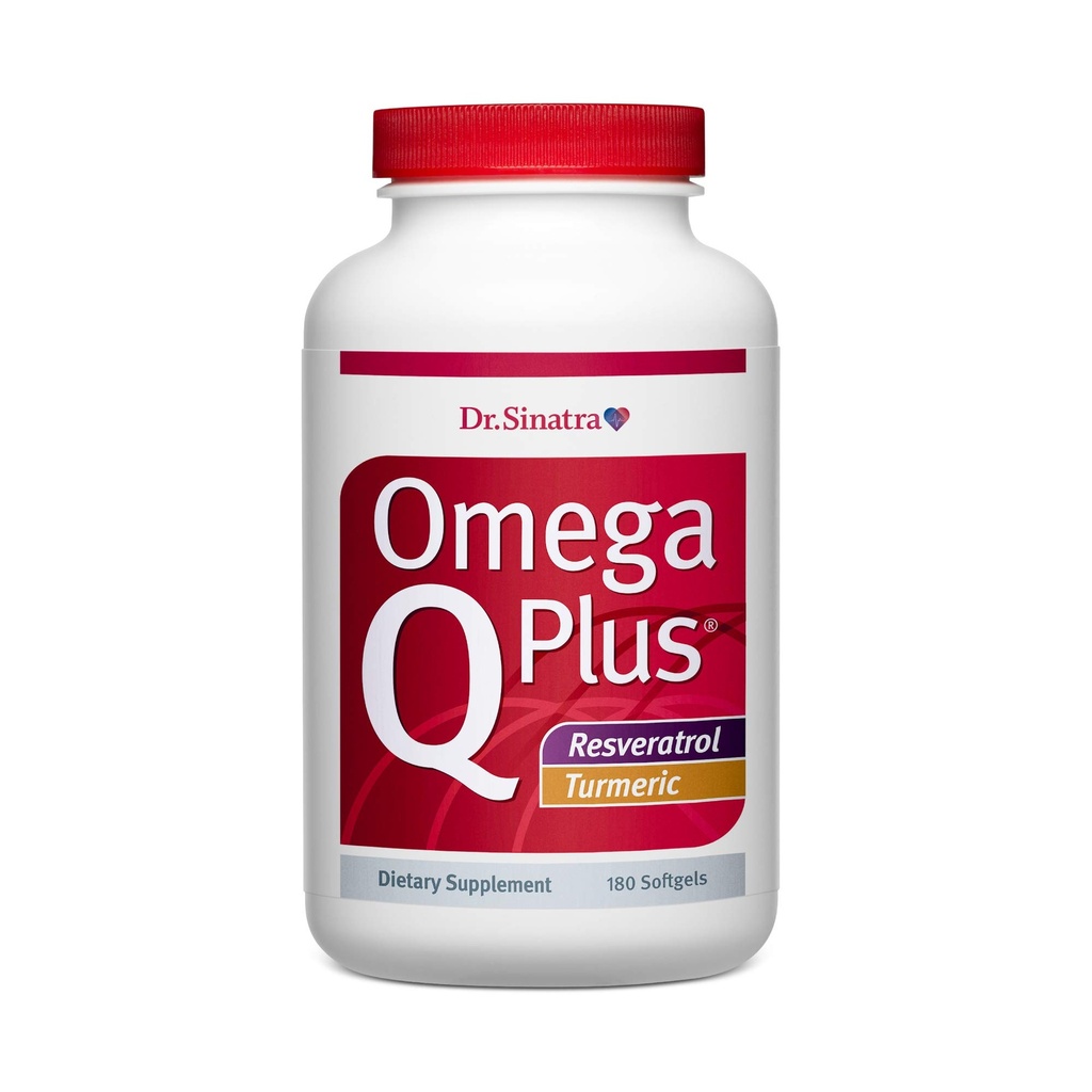 Sinatra Omega Q Plus Resveratrol和Turmeric-Omega-3博士,配以CoQ10支持健康血液流动和健康炎症反应(90天供应)