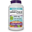 Webber 天然野生沙门和鱼油 1000 mg(EPA 180 DHA 120) 丰度 150+30 软胶