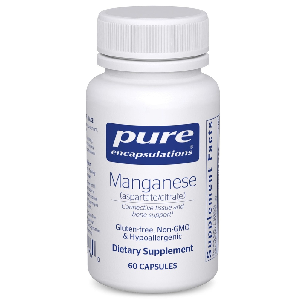 纯封装 Manganese (Aspartate/Citrate) → 连接组织和骨骼的假封装
