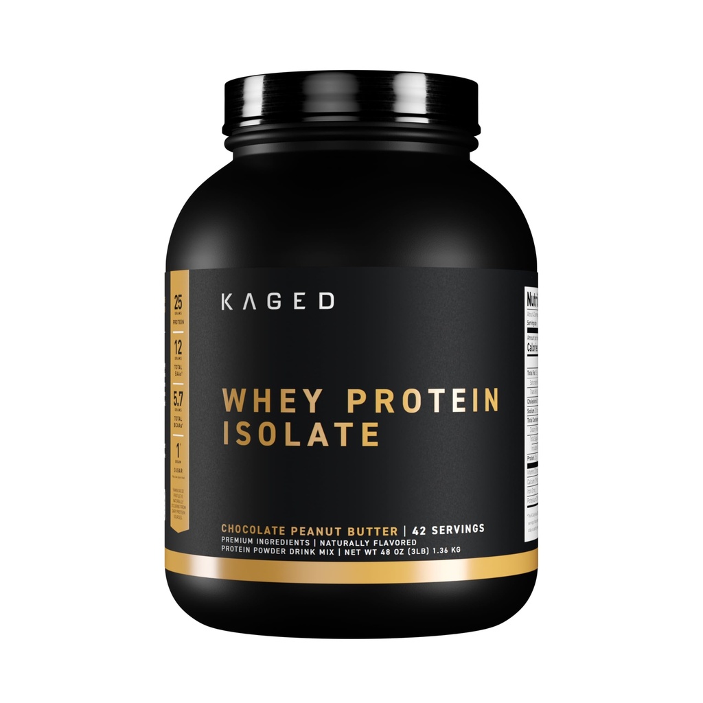 Kaged Whey蛋白蛋白孤立粉 巧克力花生酱 100%纯低乳糖 Whey 100% 工作后恢复饮料 支持肌肉建筑 – 男女补品 – 41 服务