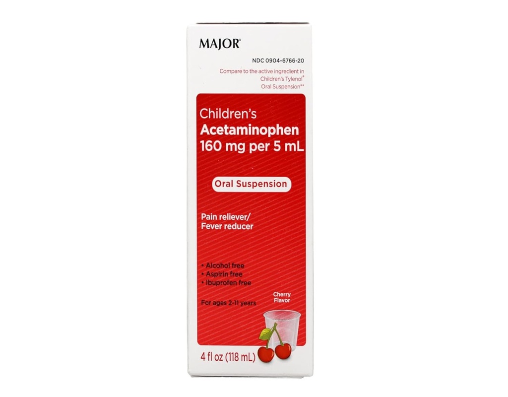 儿童Acetaminophen Cherry 4 Ounce
