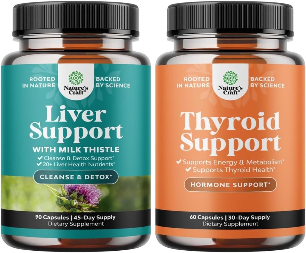 肝脏清洁除毒和修理包 - Silymarin Milk Thistle Dandelion Root, Beetroot & Artichoke 提取和甲状腺支持 - L Tyrosine, Bladderwrack, Selenium & Ashwagandha for Hormone 平衡