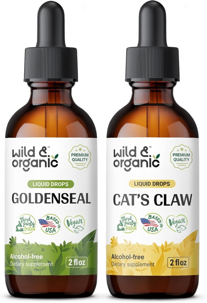 野生和有机金色小叮当 2 fl oz & Cats Claw 小叮当 4 fl oz