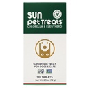 Sun Chlorella Sun Pets Treats Green Superfood Cat & Dog Supplements - Chlorophill Eleuthero & Lecithin, Minerals, 抗氧化剂和狗猫维生素 - Immune Defense, Skin & Gut Health - 120 乙类