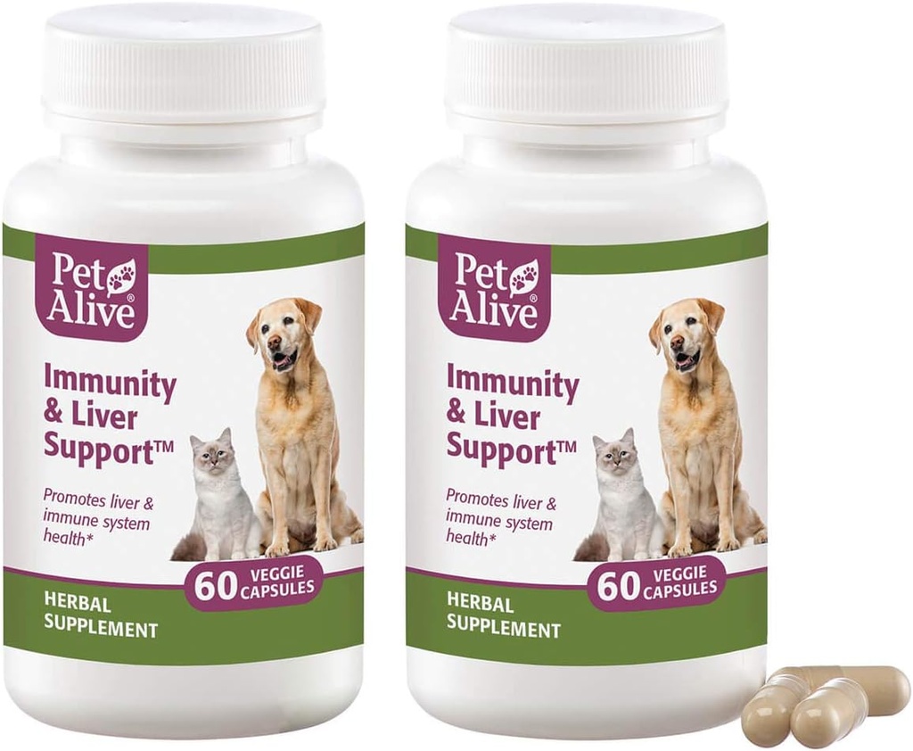 PetAlive 豁免和肝脏支持 Veggie Cap 2 Pack