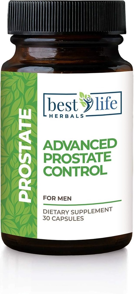 Best Life Herbals Advanced Prostate Control Supplement 配有 Saw Palmetto 用于体验扩大的前列腺,频繁尿液,过度活跃的Bladder - 1瓶