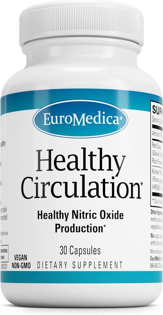 EuroMedica健康流通 -- -- 健康流通支助的饮食补充 -- -- 健康血液流动和心脏功能援助 -- -- 非GMO和Vegan Capsules -- -- 30 Capsules(30名服务员)