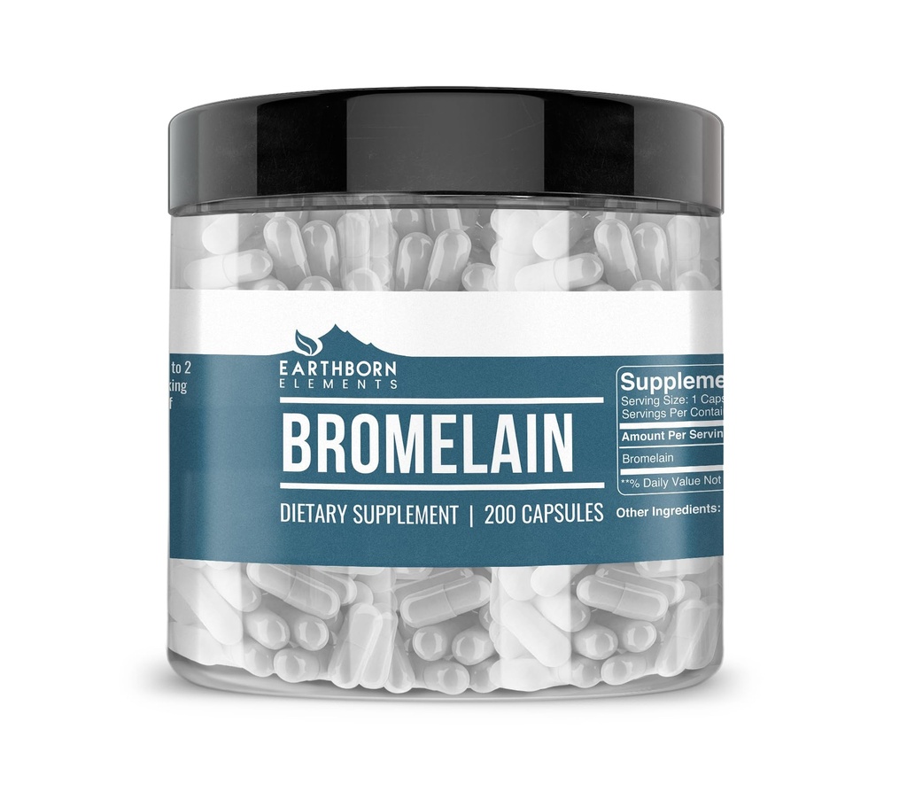 土生元素 Bromelain 200 Capsules, 纯和未稀释, 无添加剂