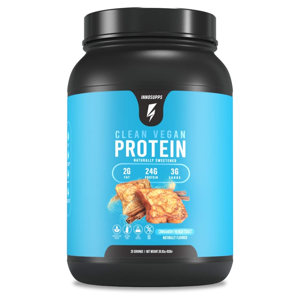 (原始内容存档于2018-09-26). InnoSupps Clean Vegan protein - Plant based, Vegan, Natural, no Artificial Sweeteners, No Gluten, no Dairy. 免乳糖,低碳脂,低脂肪,无糖添加,无豆类,非GMO(肉桂法式土司)