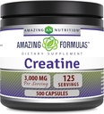 美国制造的惊人的Creatine 3000Mg氨基酸补充剂 | Capsules | Non-GMO | Gluten-free | (1 Pack | 500 Counter)