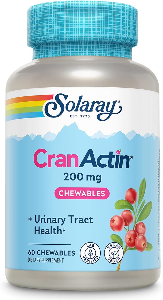 SOLARAY Cranactin 200 mg 可切片 QQ 60 计数