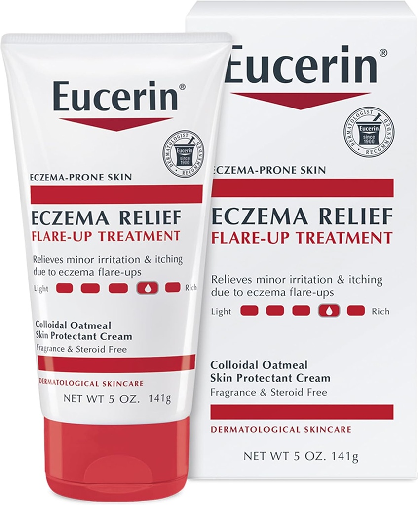 Eucerin Eczema 救济火焰治疗 -- -- 为Eczema-Prone皮肤提供立即救济 -- -- 5 oz。 管头