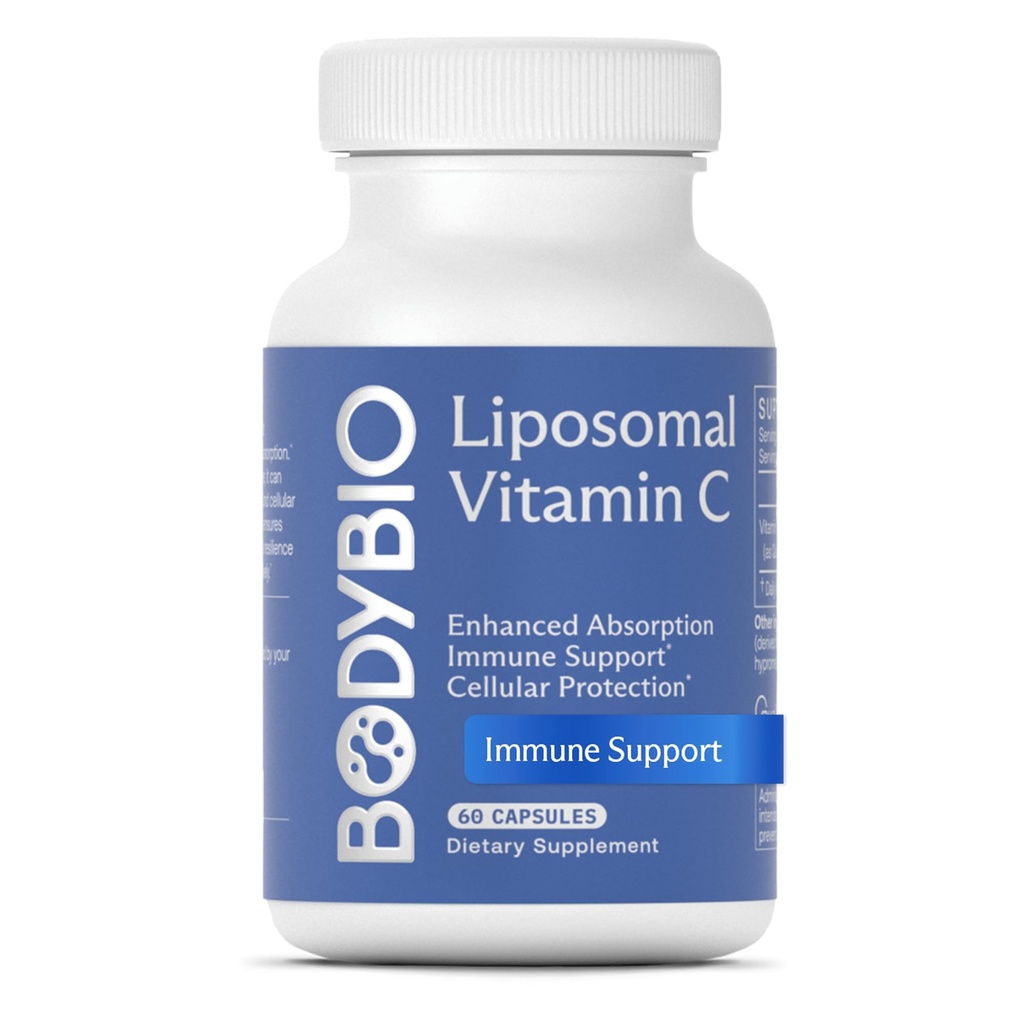 肉体Bio Liposomal维生素C - 强抗氧化剂,用于免疫支持和细胞健康,纯阿斯科比克酸,最大吸收