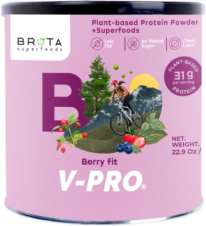 维根蛋白粉 - 以植物为主的蛋白质用于能源与肌肉靴 - 贝里Blend Flavor的清洁摇摆