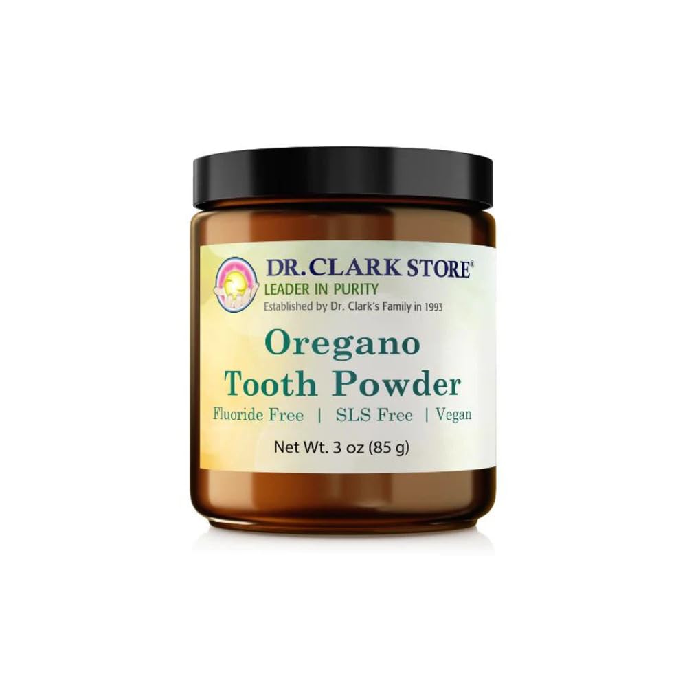 Clark Oregano博士 牙粉 – 3oz,自然口腔健康与牙白宁公式