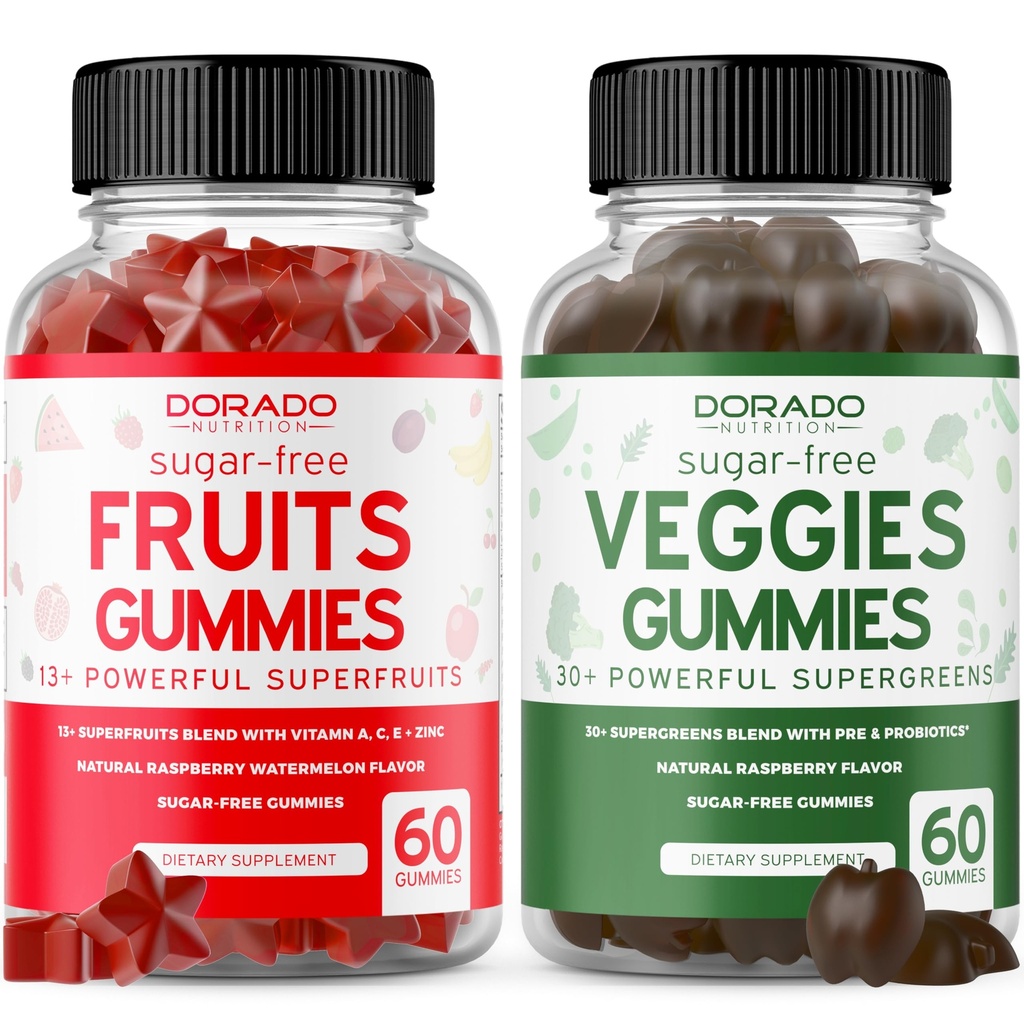 水果和蔬菜补充品(120古米) -- -- 成人无糖优质超食品(Supermium Super Green & Frue Gummys) -- -- 对男女的豁免支助 -- -- 非转基因生物、维根安全及美国制造