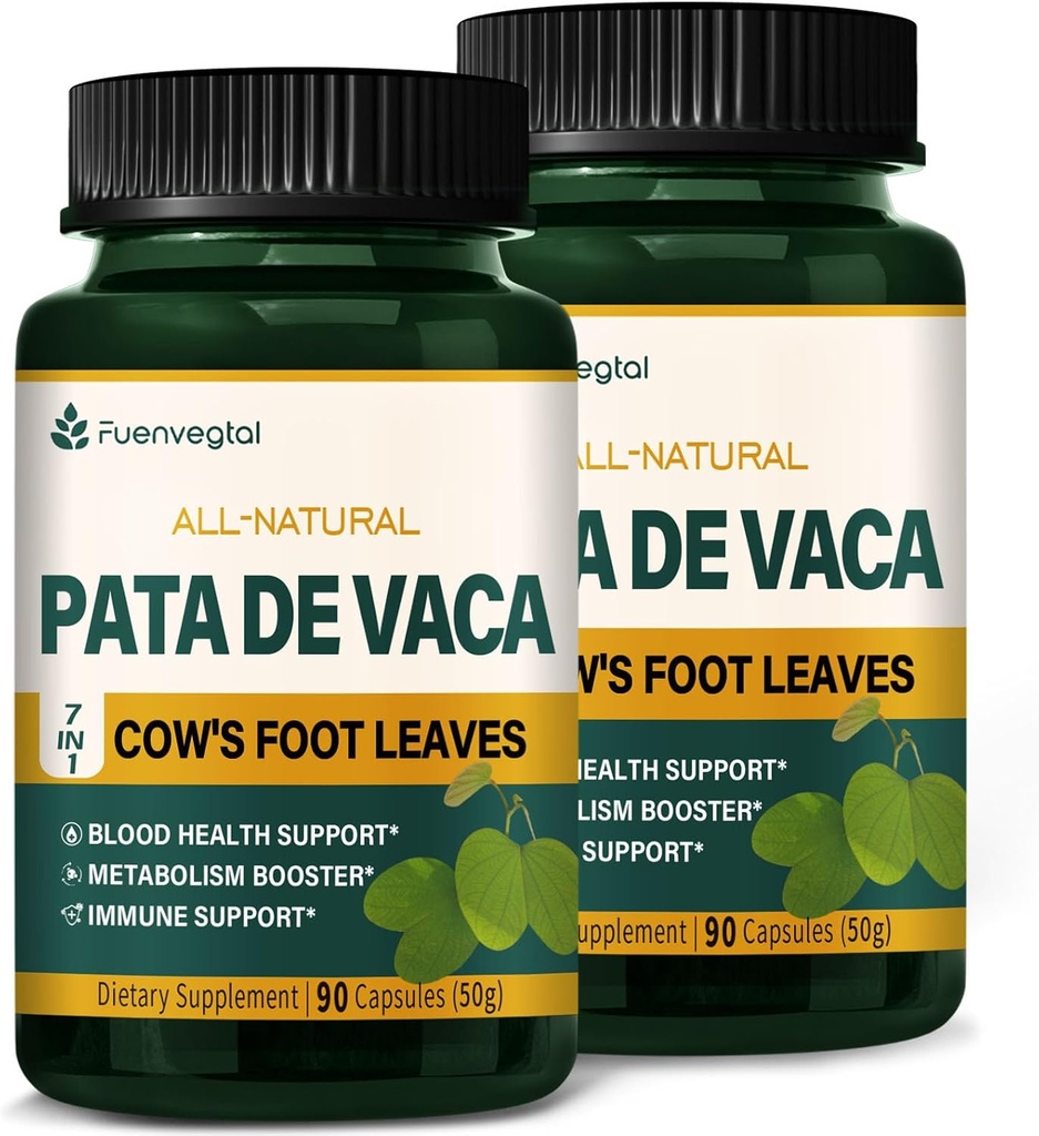 Cow's Foot leaves Capsules Supplement - 柏柏林与锡兰桂冠 Capsules 高级公式 - 所有天然草药健康支持与Wereke 提取. 180 计数