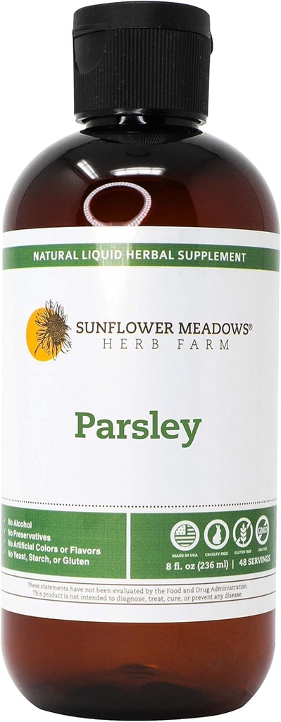 Parsley液体草药补充剂 -- -- 8oz-无酒精,非GMO,有机成份制造