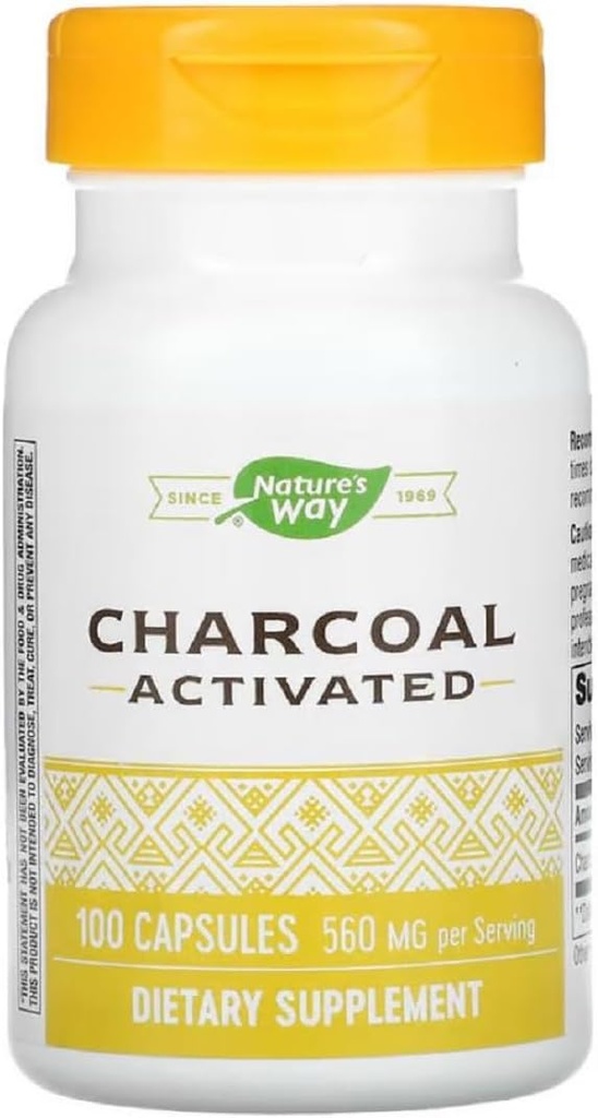 自然道激活炭肠清洁器,每包260毫克-100毫克-每箱3包。