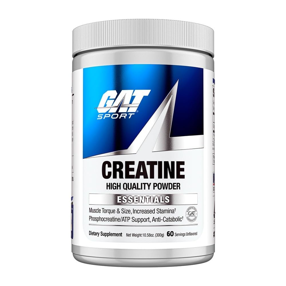 GAT SPORT 单水合单体300克粉、强力、脑健康、抗氧化剂、耐力,供男子和妇女使用、不受欢迎、60种服务