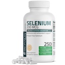 Bronson Selenium 200 mcg – Yeast Free Chelated 氨基酸复合物 - 具有高级吸收性的基本轨迹矿物, 250个植物卡普尔