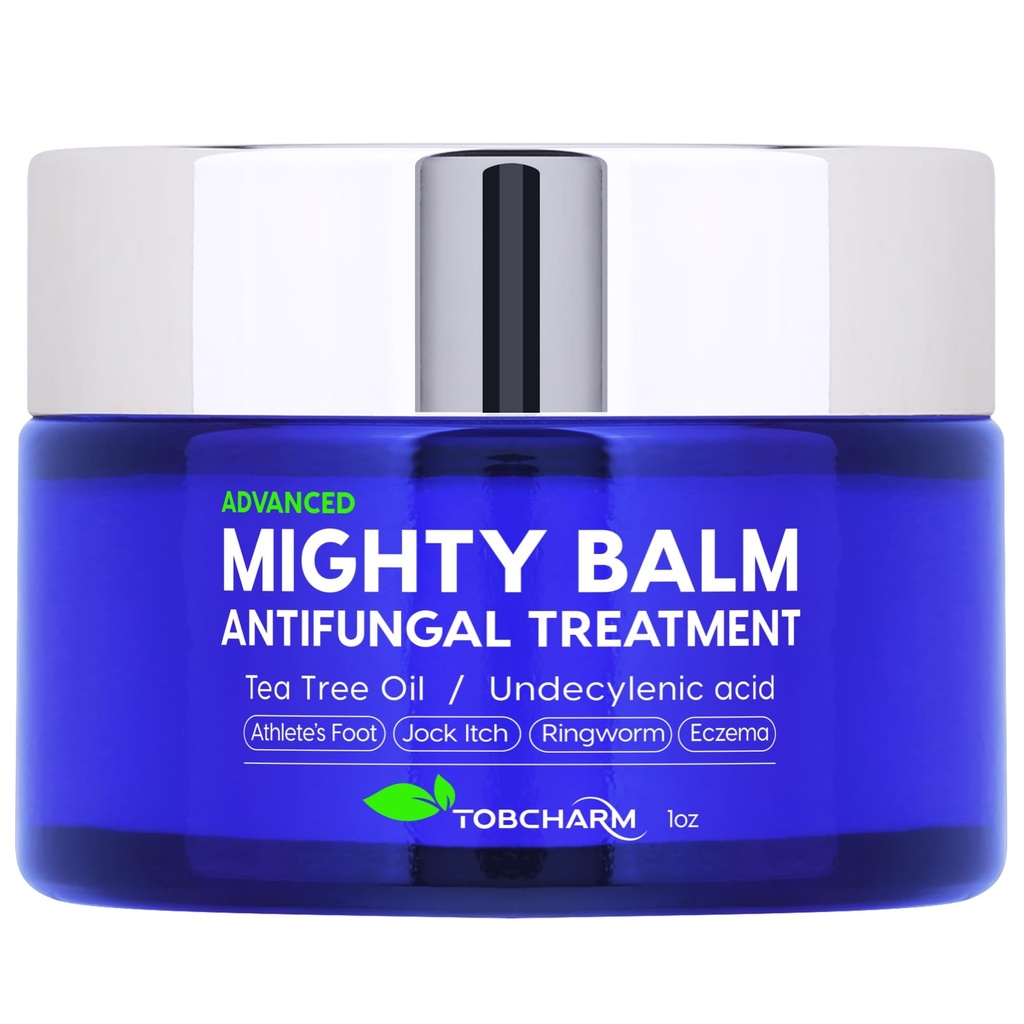 Tobcharm Antifungal Cream 配以茶树油用于环形虫、Jock Itch、Athlete的脚和Fungal皮肤感染 — 抗Fungal Foot Cream 用于快速救援和疗伤