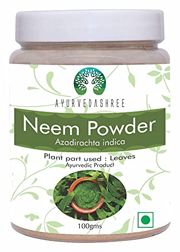 Neem Leaf Powder 100 Gm – Azadirachta Indica – 野生工艺 Neem Leaf Powder – 皮肤毛发和解毒剂 Neem 补充 – 非转基因生物, Gluten Free, Vegan