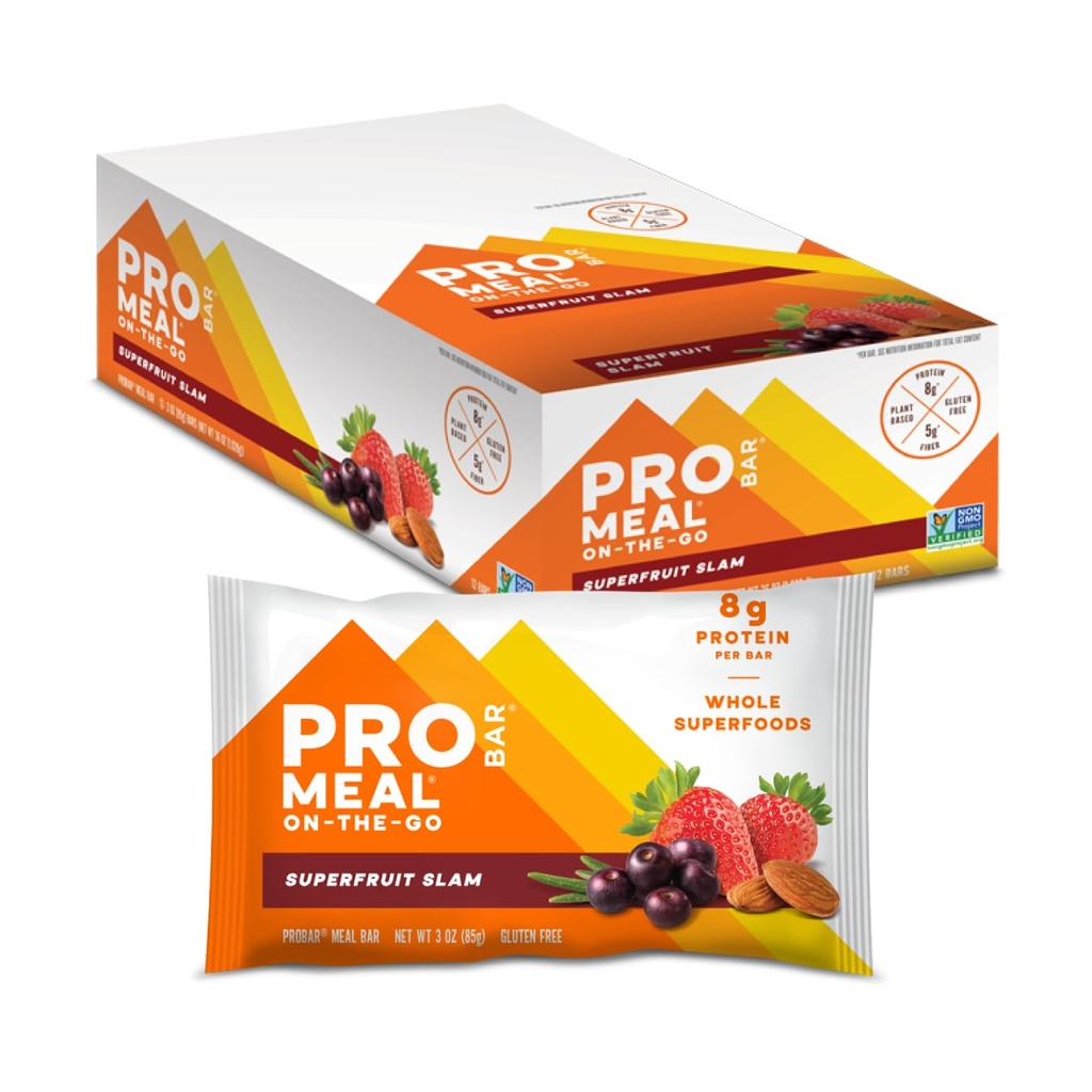 PROBAR - 美食酒吧、超级果子酒、非GMO、无葡萄糖、健康、植物、全食品、自然能源(12个计数)