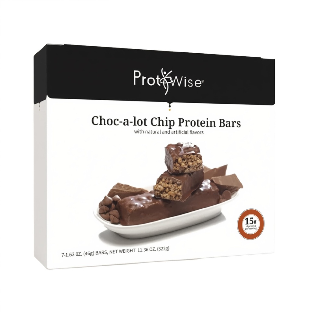 ProtiWise – Choc-A-Lot-Chip 高蛋白15g Bar → 7/Box → 体重损失,饮食, Keto 友好, 饥饿控制, 替代 → Gluten Free, 低脂肪, 低糖
