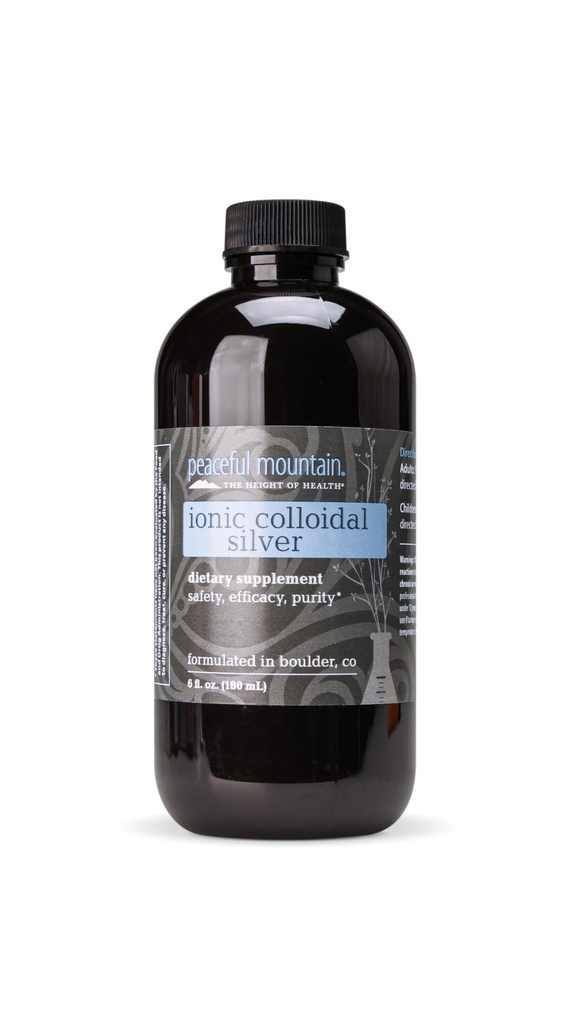 和平山Ionic Colloidal Silver - Immune系统支持的天然银补充物 - 6oz