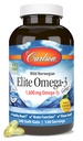 Carlson Elite Omega-3 Gems, 1600 mg Omega-3 with EPA & DHA, Lemon Flavor, 240 Softgels – Wild-Caught 挪威鱼油,可持续来源