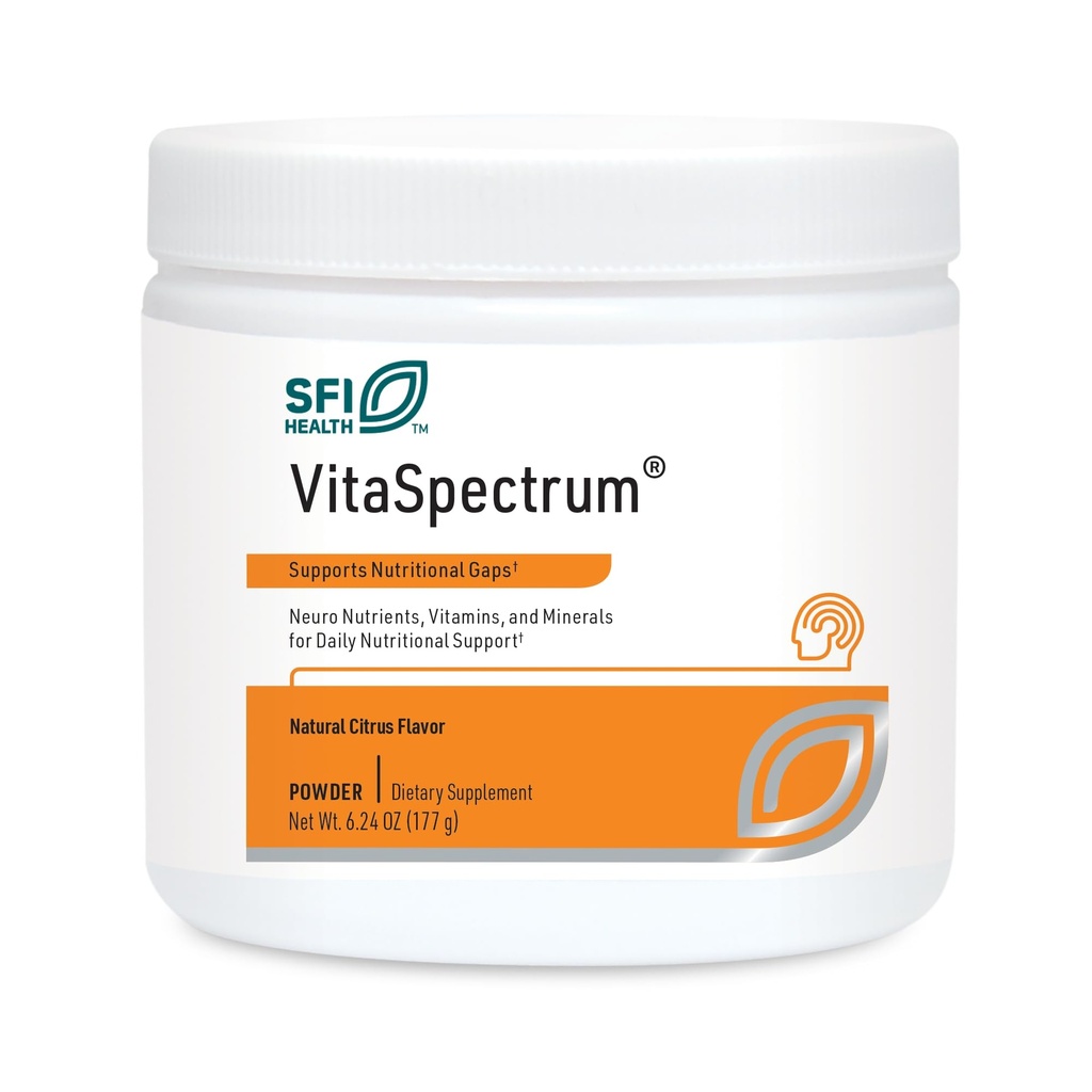 Klaire Labs SFI 儿童保健 VitaSpectrum Power – 儿童日报多维塔明/有23种基本营养剂的矿工 Citrus Flavor – 无铜,铁,格卢滕或卡辛(30种服务,171格拉姆)