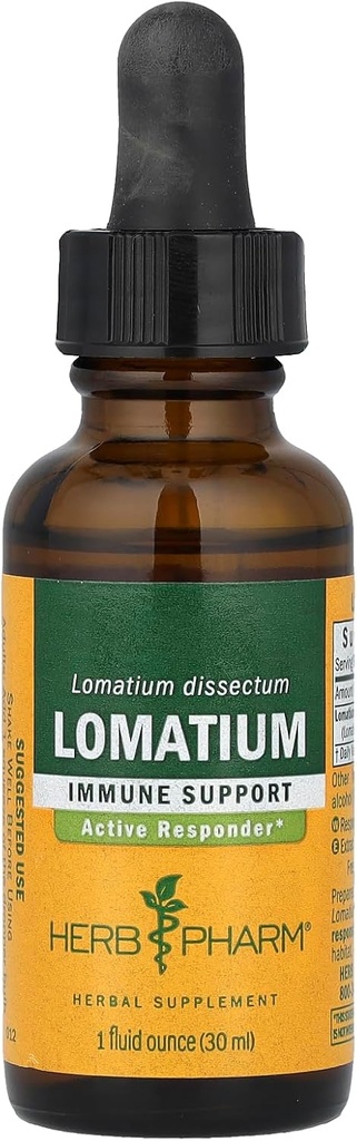 用于免疫系统支持的草药Lomatium液体提取剂 - 1 Ounce