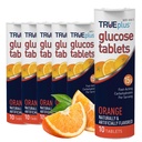 TRUEplus 葡萄糖片,橙色Flavor - 6X 10ct Tubes