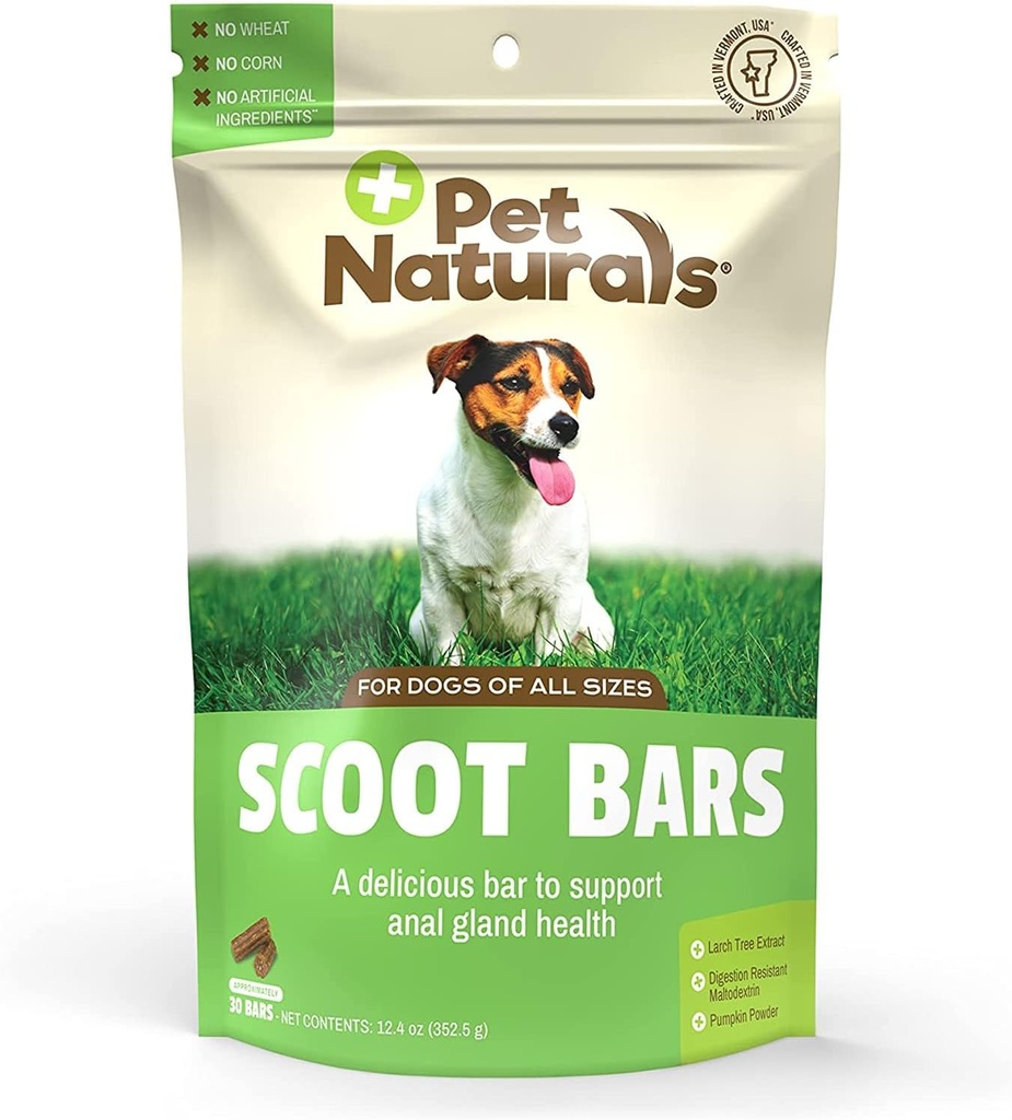 Pet Naturals Scoot Bars for Dogs, 消化支持, Duck Flavor 30 计数