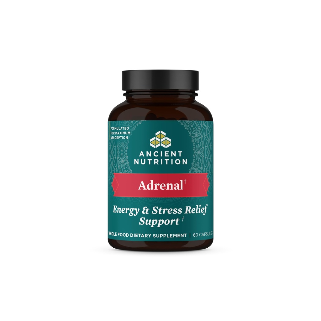 古老营养肾上腺支持,Ashwagandha补充,帮助减轻压力和肥胖,Paleo和Keto友好,Gluten Free, 1300mg, 60 Capsules