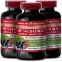 放大你的自然结构 - RESVERATROL SUPREME COMPLEX - 与Goji Berry, Acai, Noni, Pomegrant, Mangosteen, 超级水果混合剂, 抗氧化剂, 免疫支持, 3瓶180盖