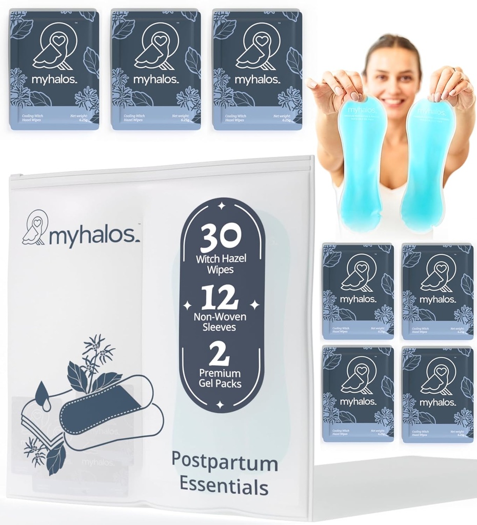 MyHalos 44 pcs - 女巫Hazel Sweets & Perineal Ice Packs 产后用冰包,出血和C节 产后用冰包 - 30 无酒精女巫Hazel 产后护理和产后用冰包