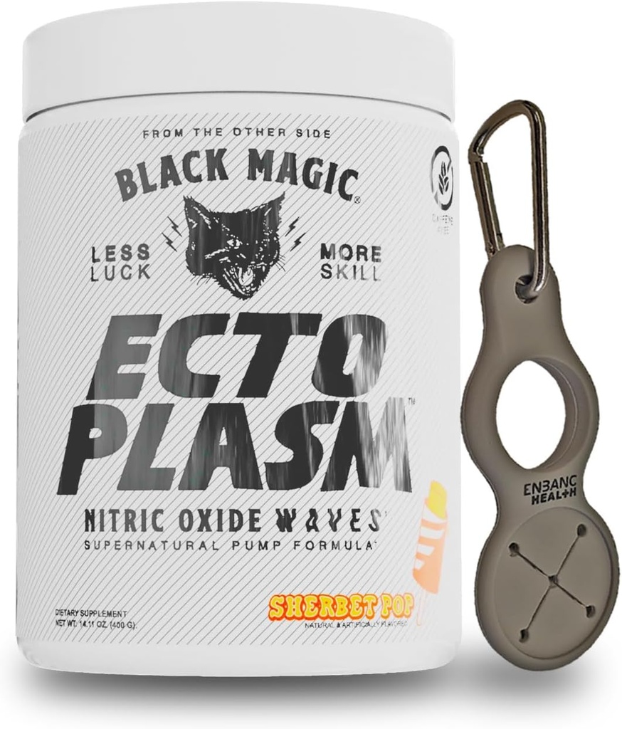 黑色魔法 Ecto Plasm - Sherbet Pop - 手动泵 Igniter, 增强水分和宽度(400g, 20 Scoops) 与 Enbanc 健康键链