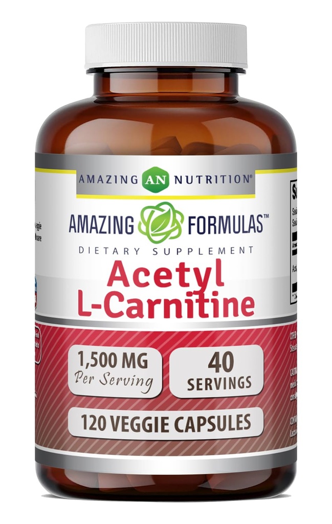 惊人的Acetyl L-Carnitine Hcl 补充 | 500 Mg Per service | 120 Veggie Capsules 补充 | Non-GMO | Gluten Free | | | 美国制造