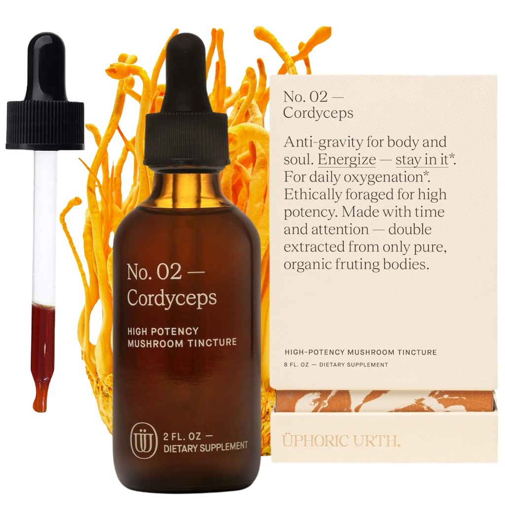 Cordyceps 蘑菇提取器 - 双提取果实 蘑菇 ture 天然支持 Stamina, 耐力, 氧气吸附, 心脏功能, 呼吸卫生(60种服务)