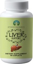 肝脏支持草药 Ayurvedic 补充剂,支持健康肝脏, 混合13种强力草药, Vegan, Gluten-Free, 60 Caplets