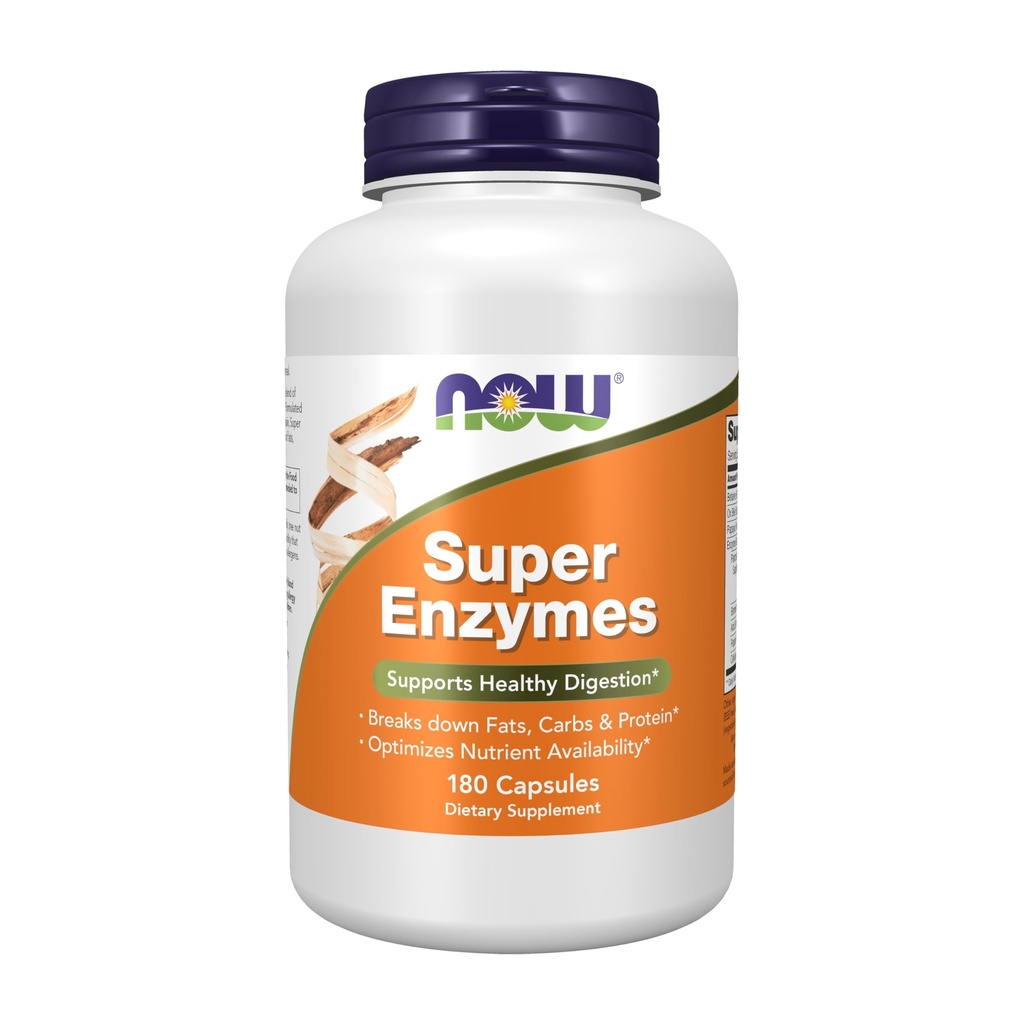 Now Foods Supplements, Super Ezymes, 与布罗梅兰, Ox Bile, Pancreatin 和 Papain, 180 Capsules 共同设计,