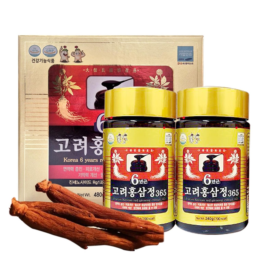 Hong Sam Jeong,韩国6年的根红金生金提取,萨波宁,帕纳克斯,8.5 Ounce (Pack of 2)