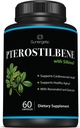 Pterostilbene Premium Pterostilbene Supplement – Pterostilbene with resveratrol & Quercetin – 支持健康老龄化 – 自然源 Pterostilbene 100 mg – 60 capsules